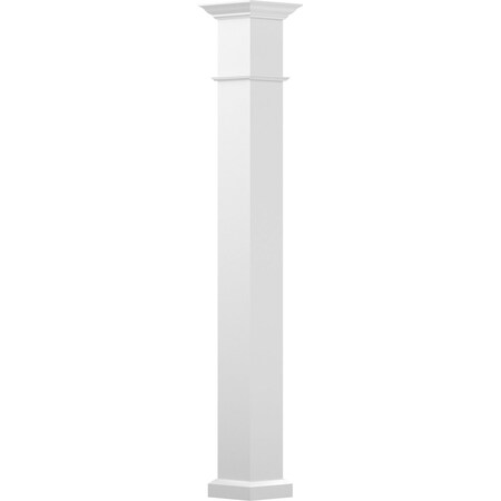 9 X 8' Endura-Aluminum Wellington Style Column, Square Shaft (Load-Bearing 15,000 Lbs) Non-Tapered